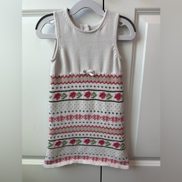 Janie and Jack Girls Winter Line Sweater Dress (Size 3) - Picture 1 of 5